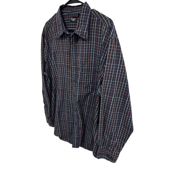 Haggat Mens No Iron Blaick Plaid Button-Up Shirt Sz XL - Picture 3 of 8